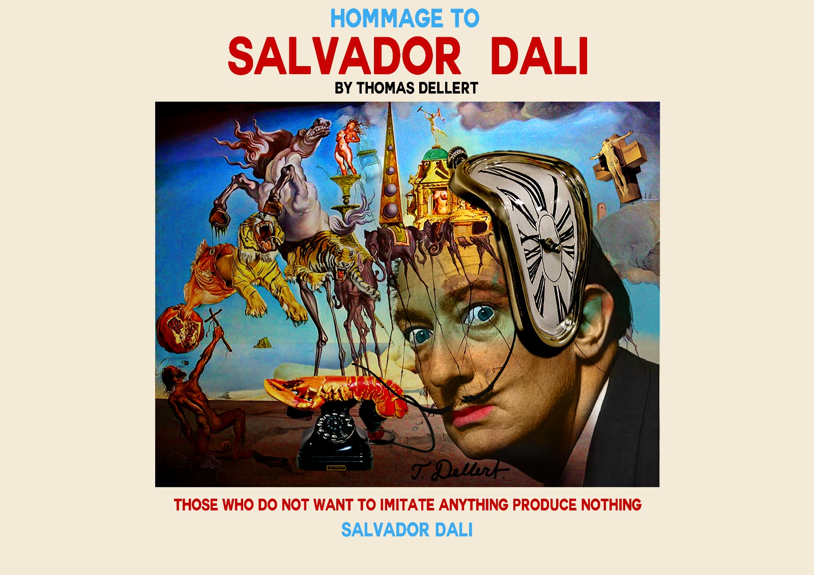 Salvador dali by thomas dellert poster 